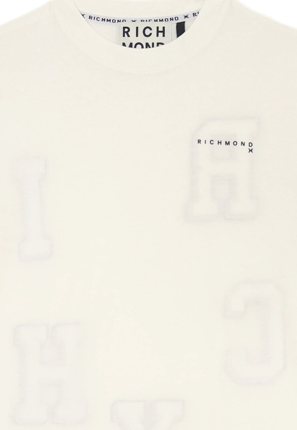 John Richmond T Shirt Bianco Uomo Grafica In Jersey Maniche Corte Sportivo