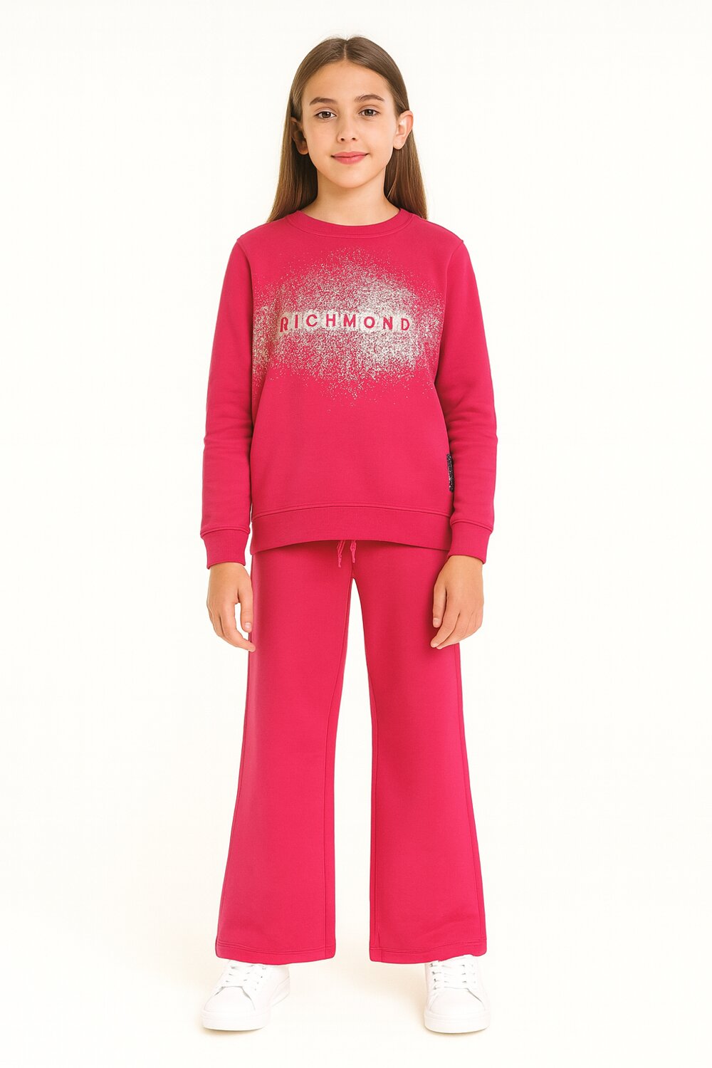John Richmond completo bambina amaranto 2-16 anni felpa e pantaloni