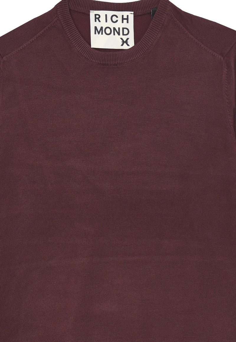 John Richmond felpa uomo berry in misto viscosa con logo - BORDÒ | CammarataMode
