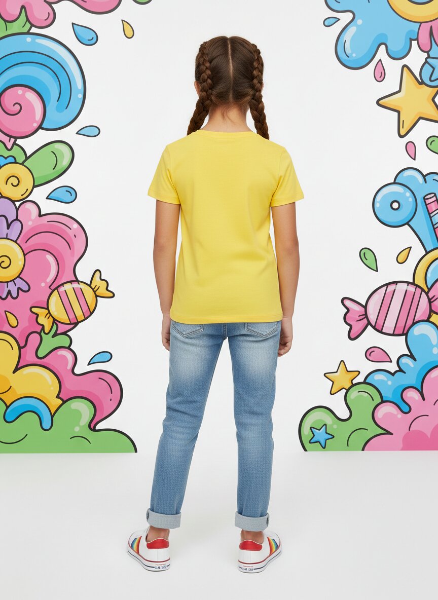 Moschino Tshirt Giallo Bambina Girocollo Estivo In Cotone 15524256285055_