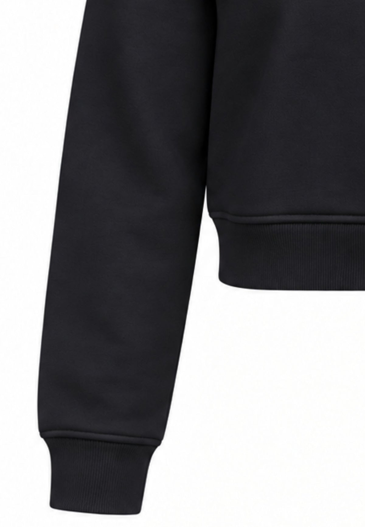 John Richmond felpa nera crop con logo brillantinato Bambine e ragazze rga26085fe.ne_