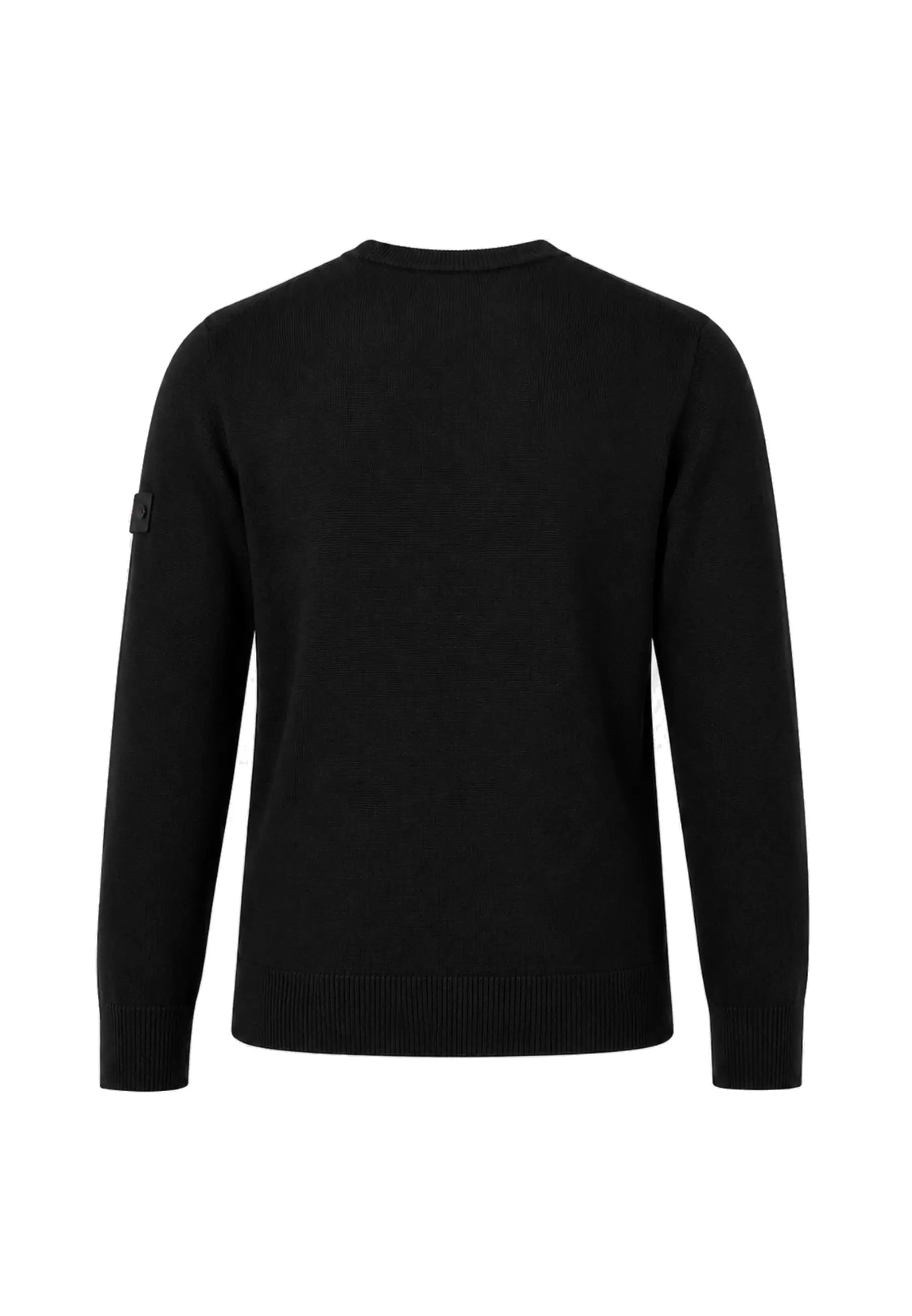 Peuterey MAGLIONE NERO IN LANA RASATA GIROCOLLO CON LOGO APPLICATO Bambini e ragazzi EXMOOR07KID.NE_