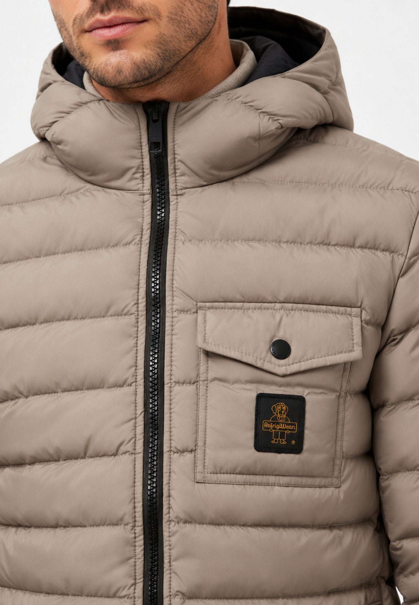 REFRIGIWEAR GIUBBOTTO BEIGE TRAPUNTATO LEGGERO Uomo HUNTER JACKET.BEIGE_