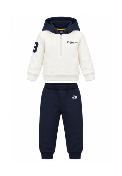 LA MARTINA completo PANNA CON FELPA CAPPUCCIO Bambini e ragazzi MAB0086.PANNA_