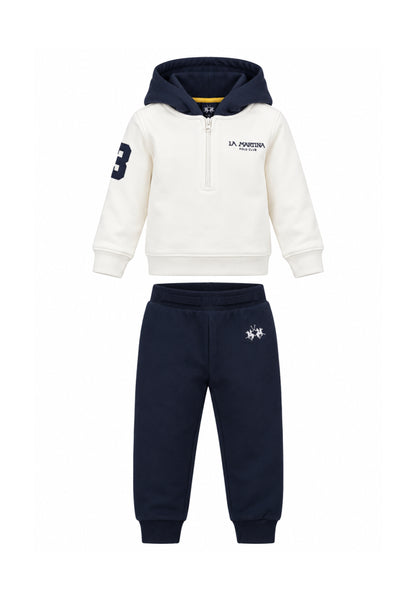 LA MARTINA completo PANNA CON FELPA CAPPUCCIO Bambini e ragazzi MAB0086.PANNA_
