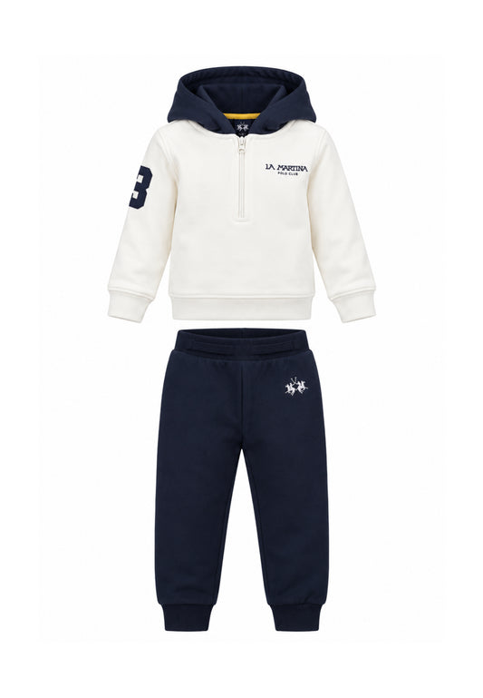 LA MARTINA completo PANNA CON FELPA CAPPUCCIO Bambini e ragazzi MAB0086.PANNA_