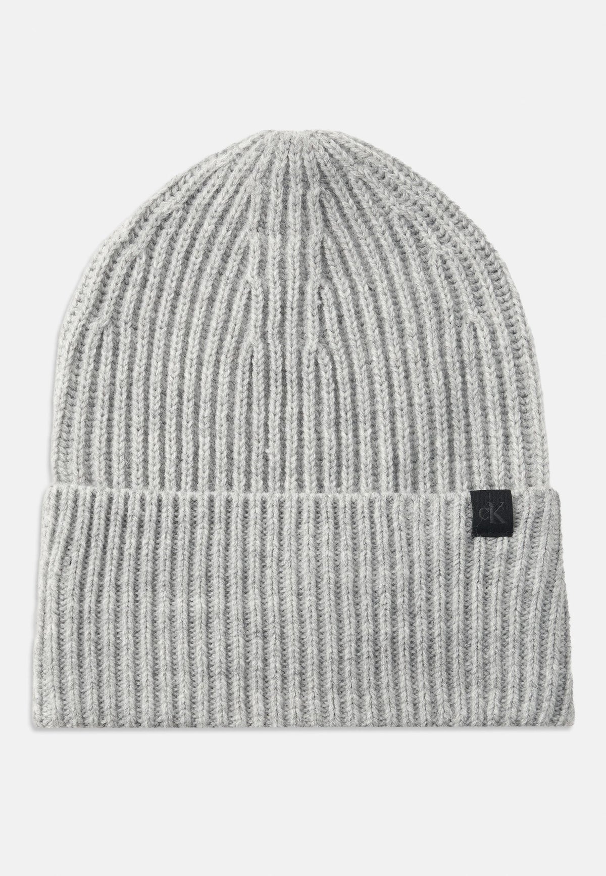 CALVIN KLEIN CAPPELLO GRIGIO IN LANA CON LOGO CK Bambini e ragazzi IU0IU00440PMT_