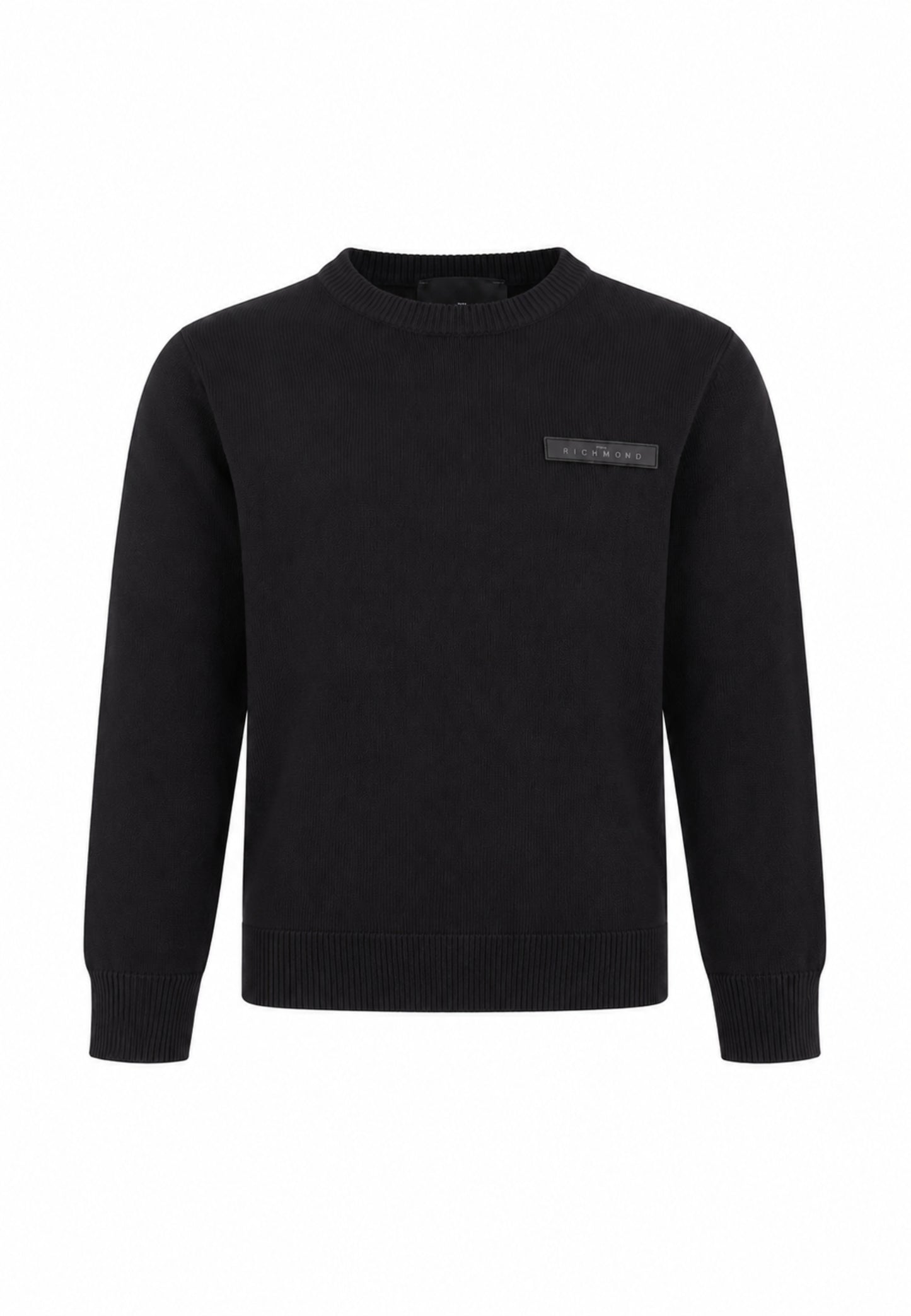 John Richmond maglia NERA CON TAGHETTA APPLICATA Bambini e ragazzi rba26026ma.ne_