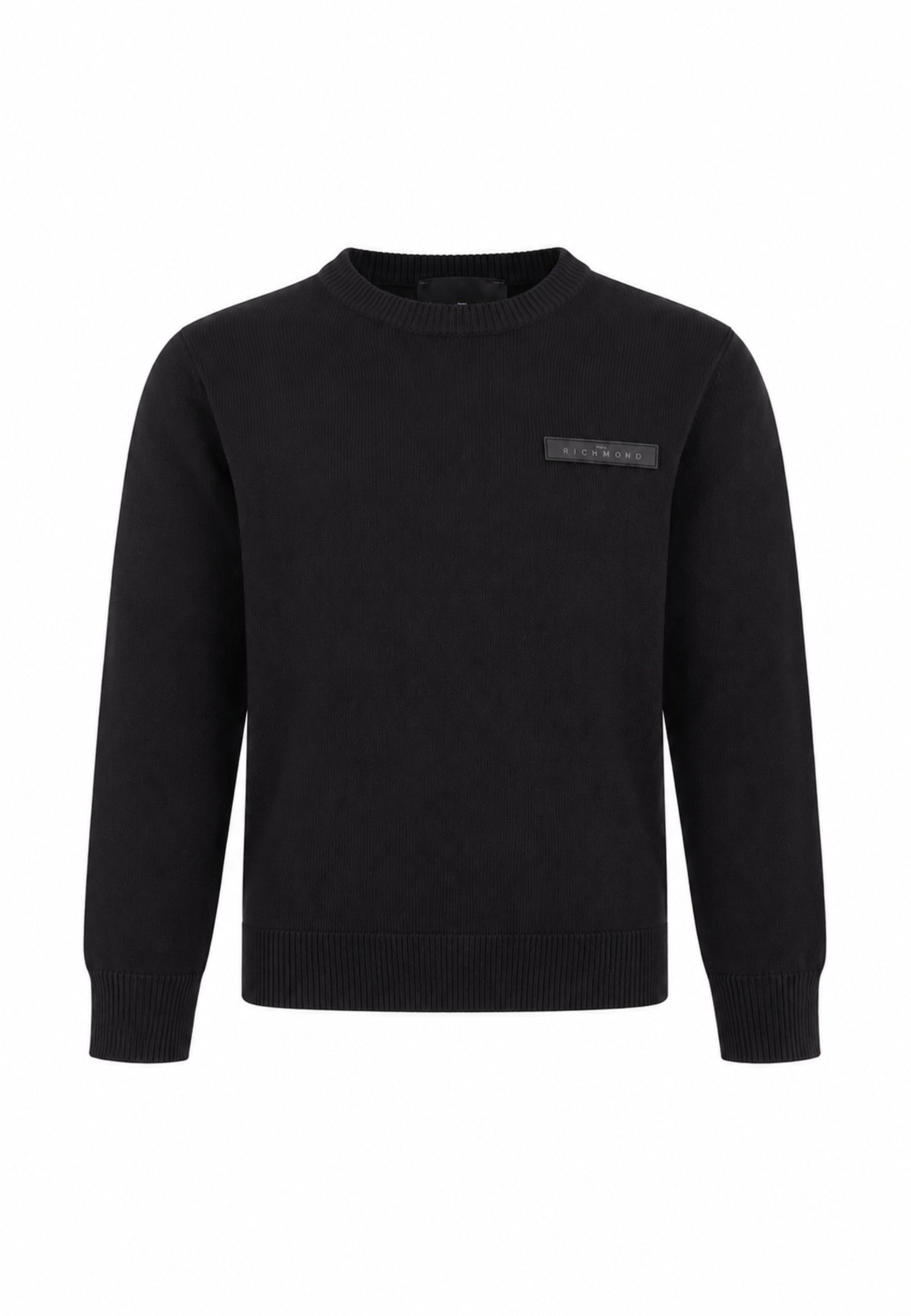 John Richmond maglia NERA CON TAGHETTA APPLICATA Bambini e ragazzi rba26026ma.ne_