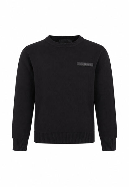 John Richmond maglia NERA CON TAGHETTA APPLICATA Bambini e ragazzi rba26026ma.ne_