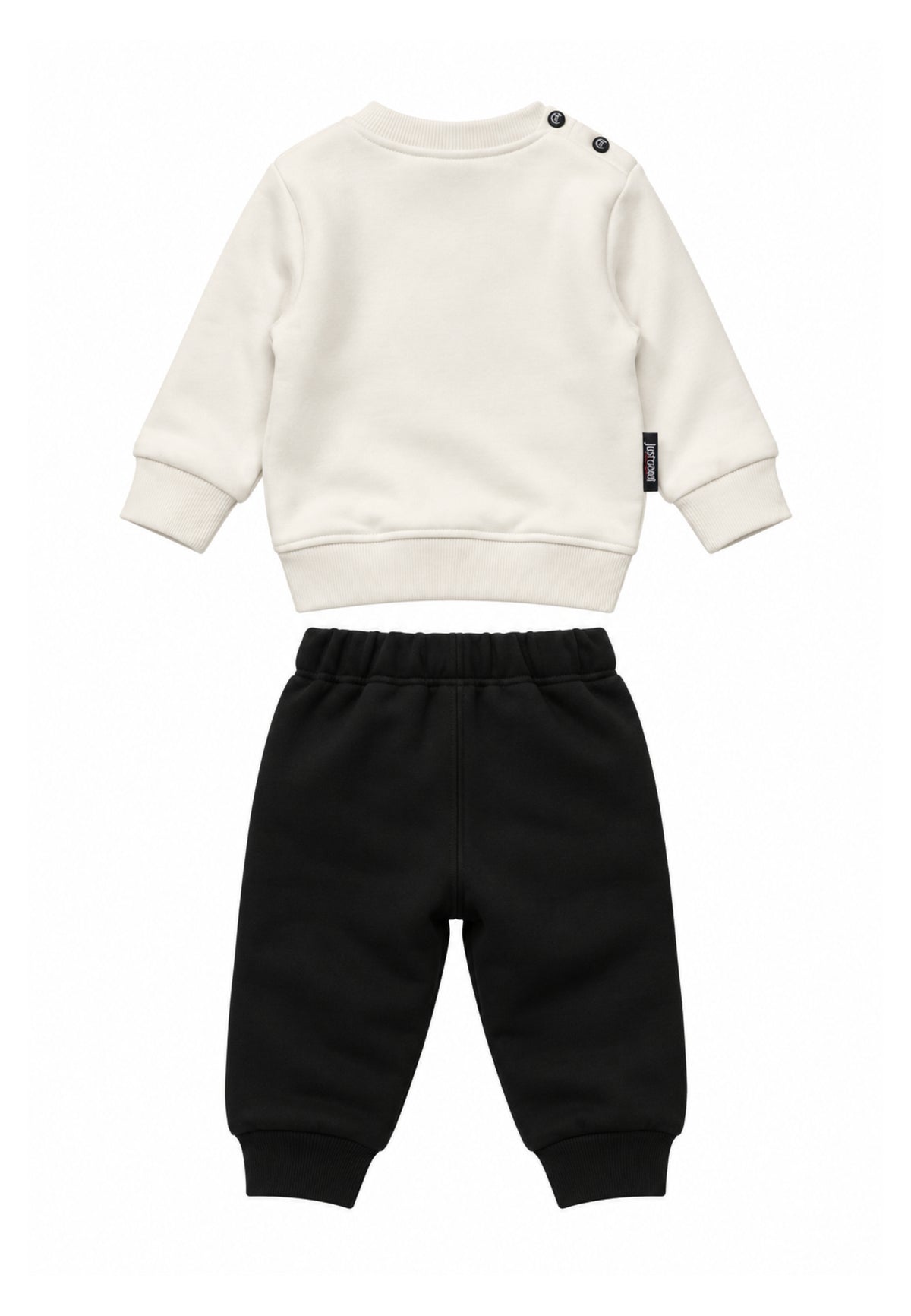 JUST CAVALLI TUTA BIANCA A GIROCOLLO CON LOGO CENTRALE Bambini e ragazzi JIA26001CF.BIA_