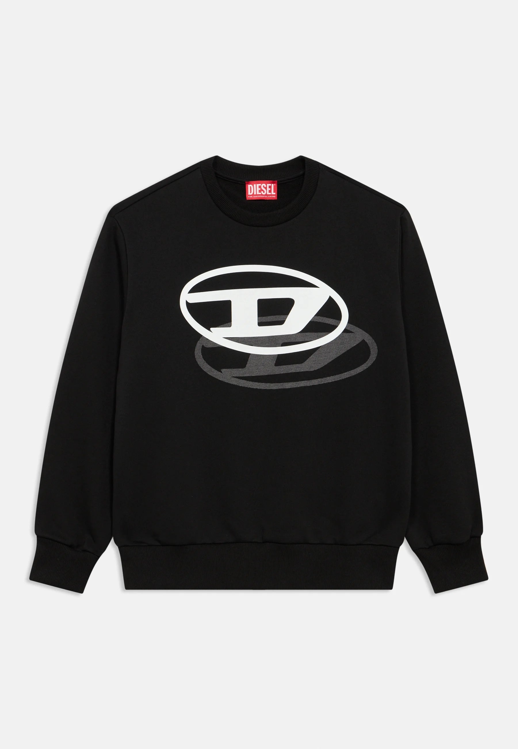 Diesel FELPA NEGA CON LOGO MAXI CENTRALE Bambini e ragazzi SVALEOVER.NE_