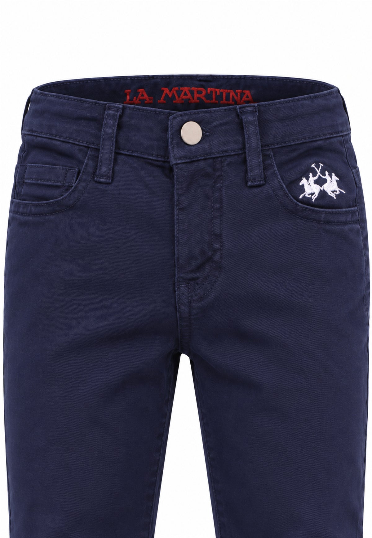 LA MARTINA pantalone blu logo ricamo Bambini e ragazzi mab0089.blu_