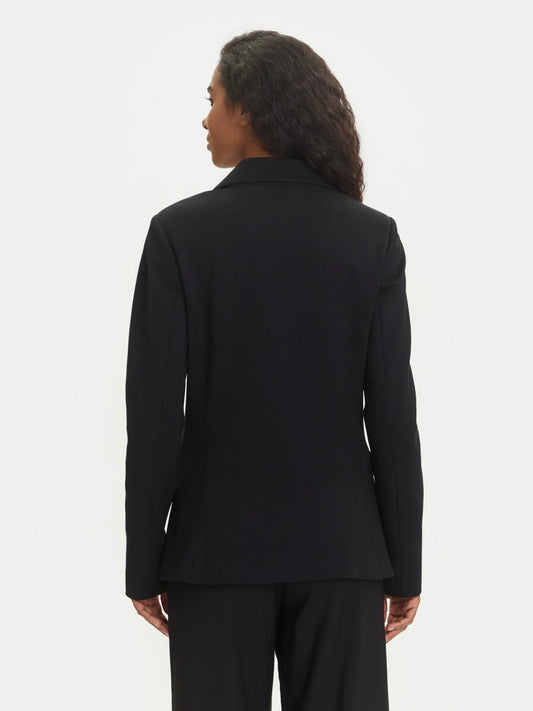 Guess giacca nera donna doppio metto bottoni oro con logo