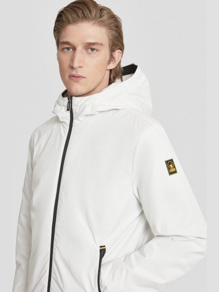 Ciesse Piumini giubbotto bianco uomo con cappuccio logo