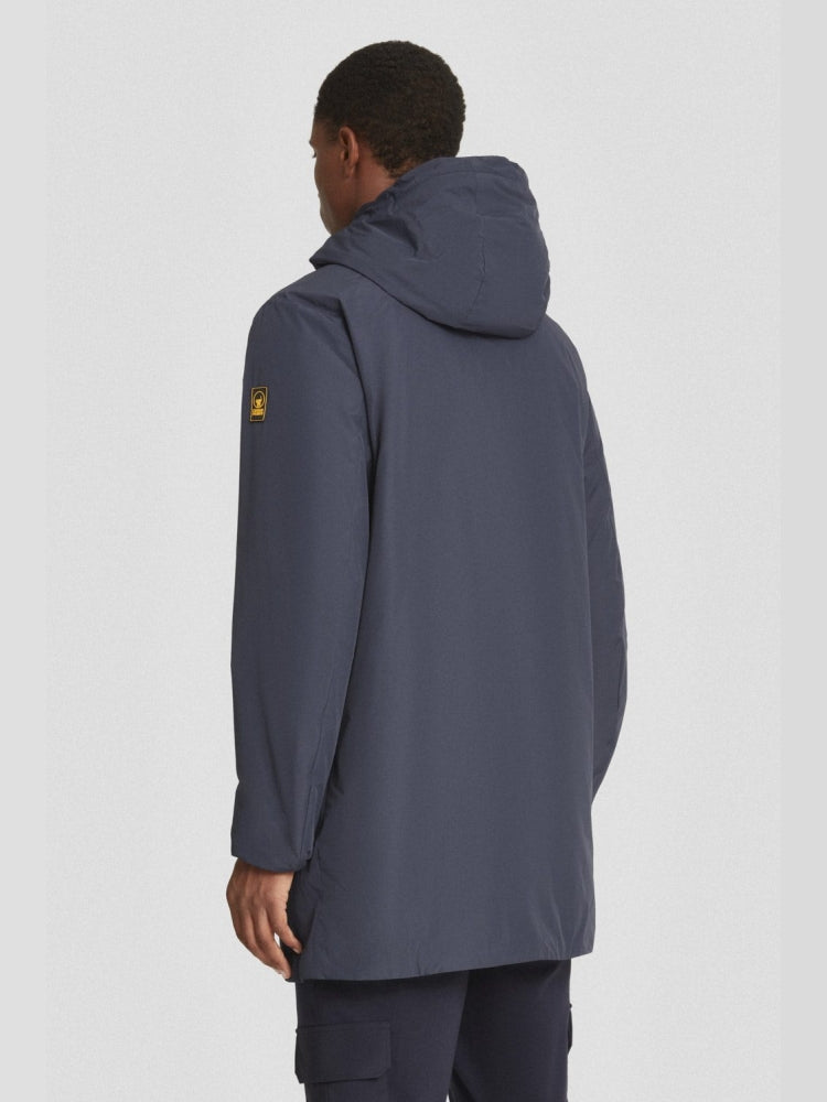 Ciesse Piumini giubbotto blu navy uomo con cappuccio lungo