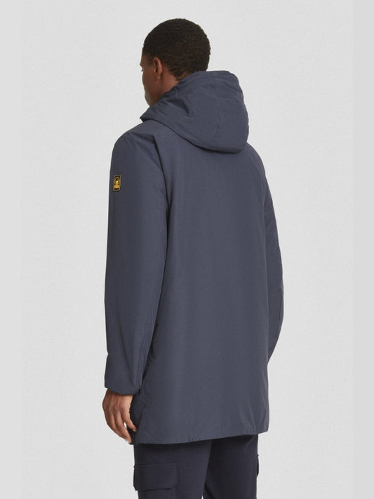 Ciesse Piumini giubbotto blu navy uomo con cappuccio lungo