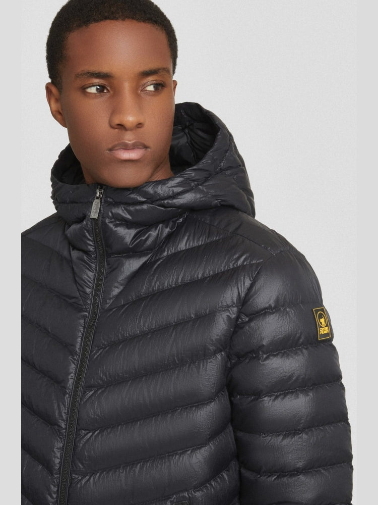 Ciesse Piumini giubbotto nero uomo con cappuccio imbottito