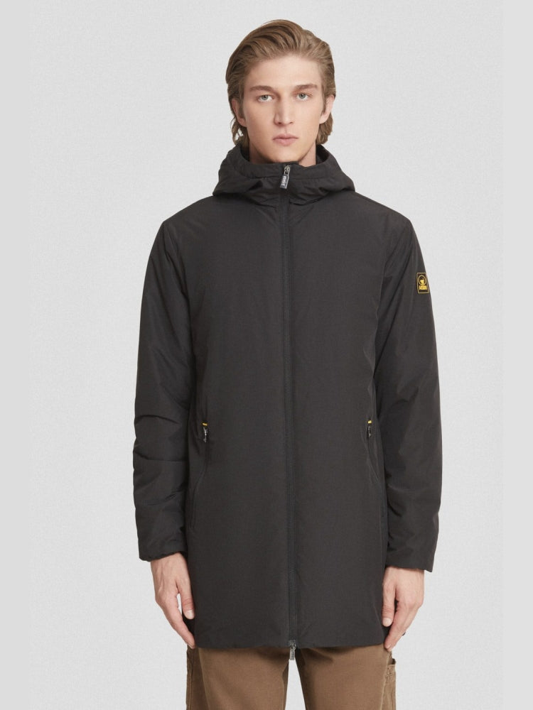 Ciesse Piumini giubbotto nero uomo con cappuccio lungo