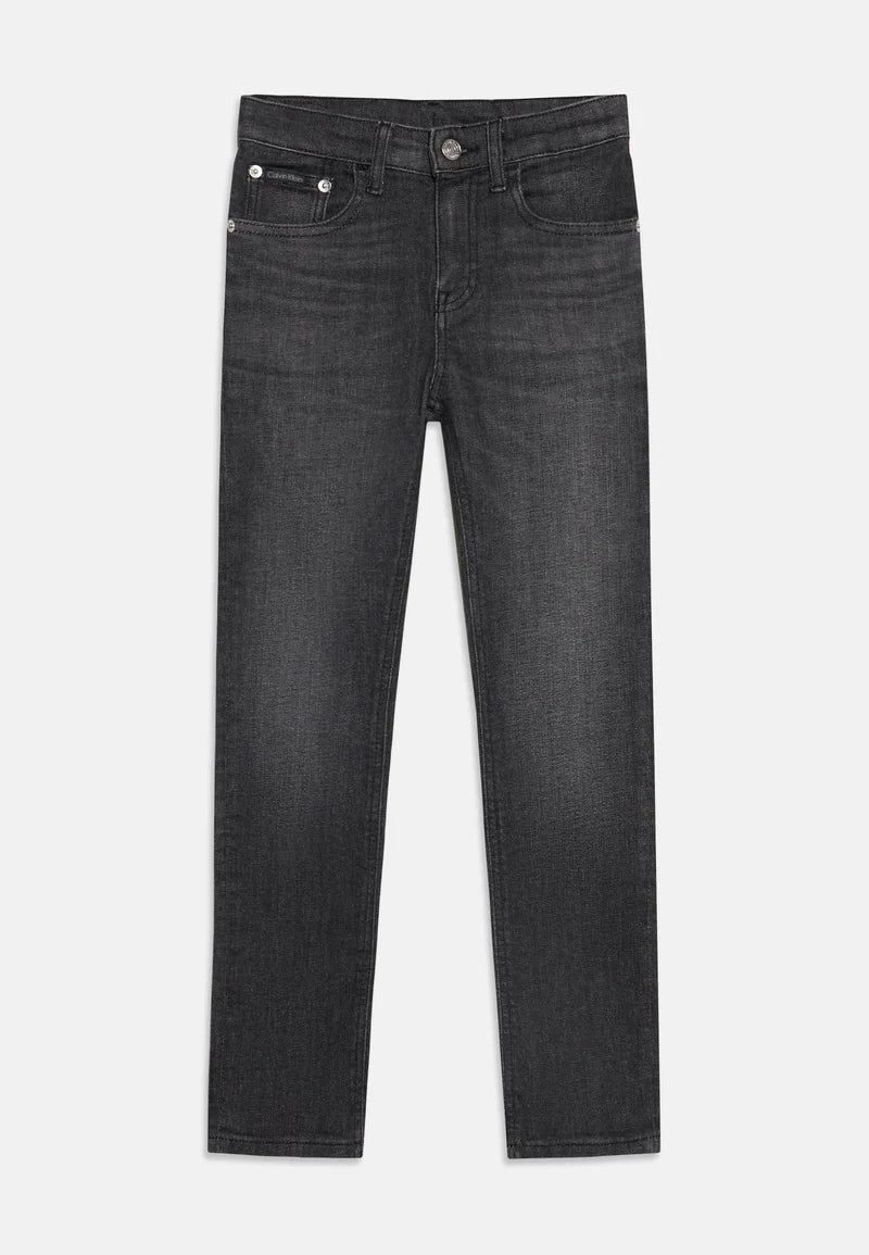 CALVIN KLEIN JEANS denim nero cinque tasche Bambini e ragazzi LVCKTJC19B1BY.NE_