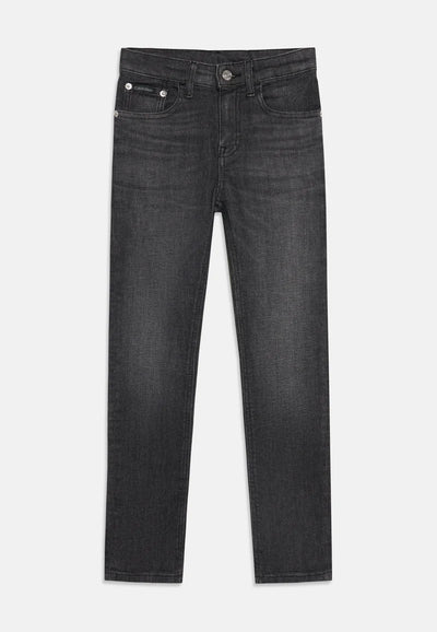 CALVIN KLEIN JEANS denim nero cinque tasche Bambini e ragazzi LVCKTJC19B1BY.NE_