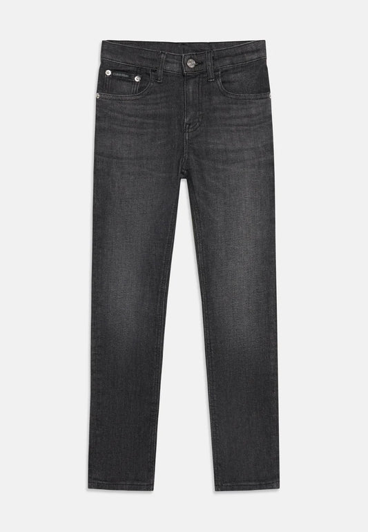 CALVIN KLEIN JEANS denim nero cinque tasche Bambini e ragazzi LVCKTJC19B1BY.NE_