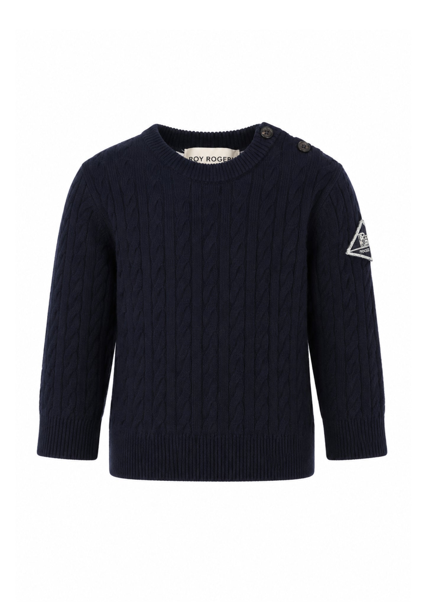 Roy Roger's maglia blu a treccia con bottoncini Bambini e ragazzi rh051/00.blu_