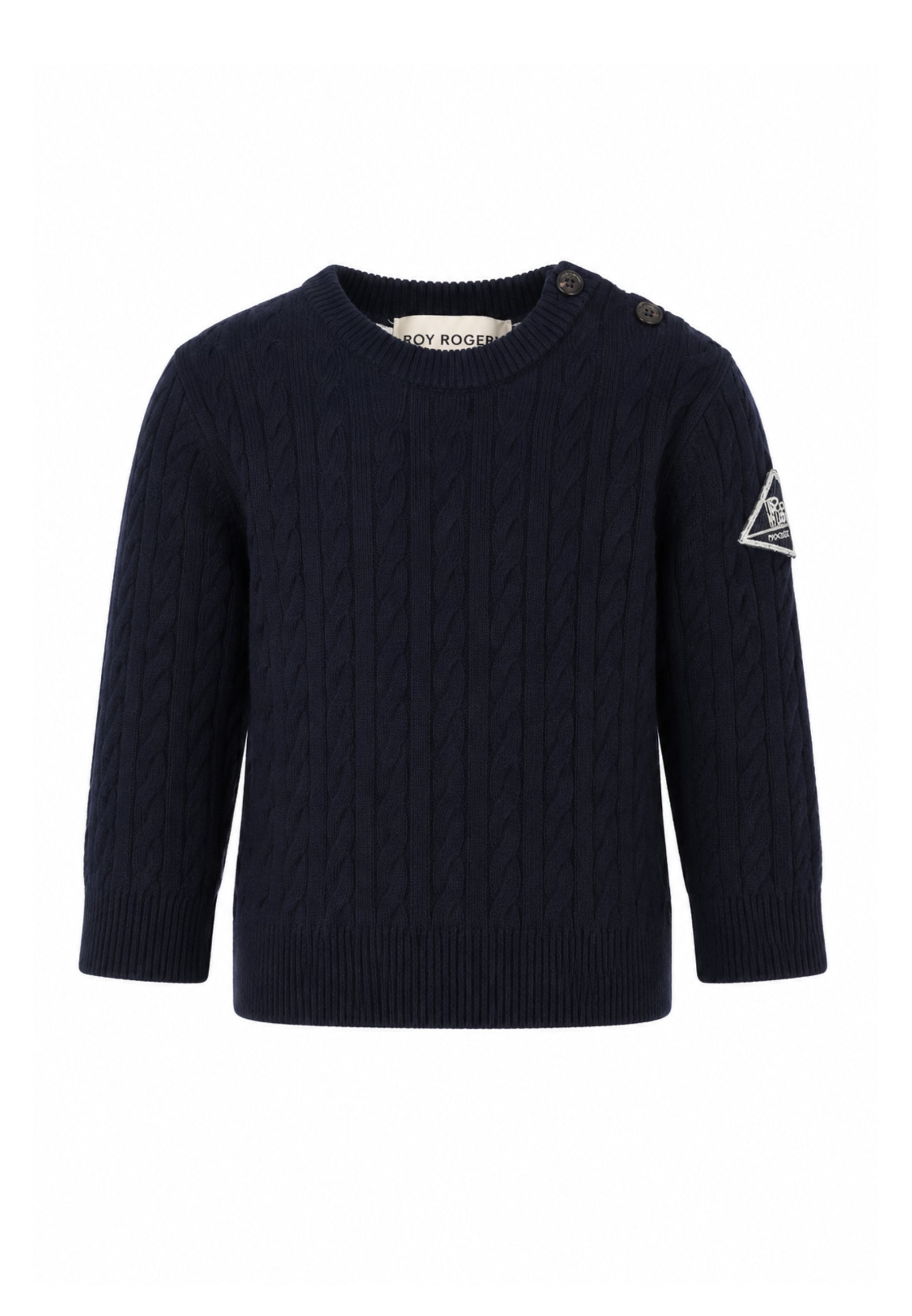 Roy Roger's maglia blu a treccia con bottoncini Bambini e ragazzi rh051/00.blu_