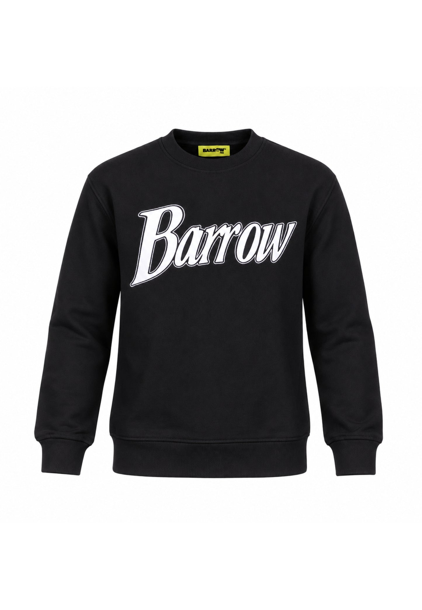 BARROW FELPA NERA GIROCOLLO CON LOGO DAVANTI E STAMPA ORSETTO DIETRO Bambini e ragazzi F6BKJUSW162.NE_