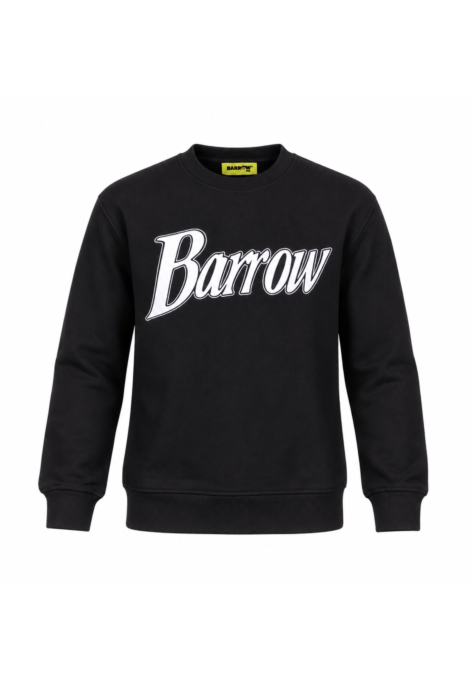 BARROW FELPA NERA GIROCOLLO CON LOGO DAVANTI E STAMPA ORSETTO DIETRO Bambini e ragazzi F6BKJUSW162.NE_