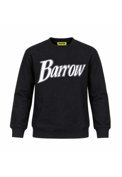 BARROW FELPA NERA GIROCOLLO CON LOGO DAVANTI E STAMPA ORSETTO DIETRO Bambini e ragazzi F6BKJUSW162.NE_