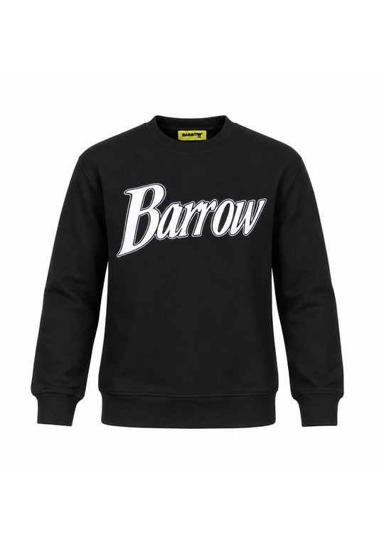 BARROW FELPA NERA GIROCOLLO CON LOGO DAVANTI E STAMPA ORSETTO DIETRO Bambini e ragazzi F6BKJUSW162.NE_