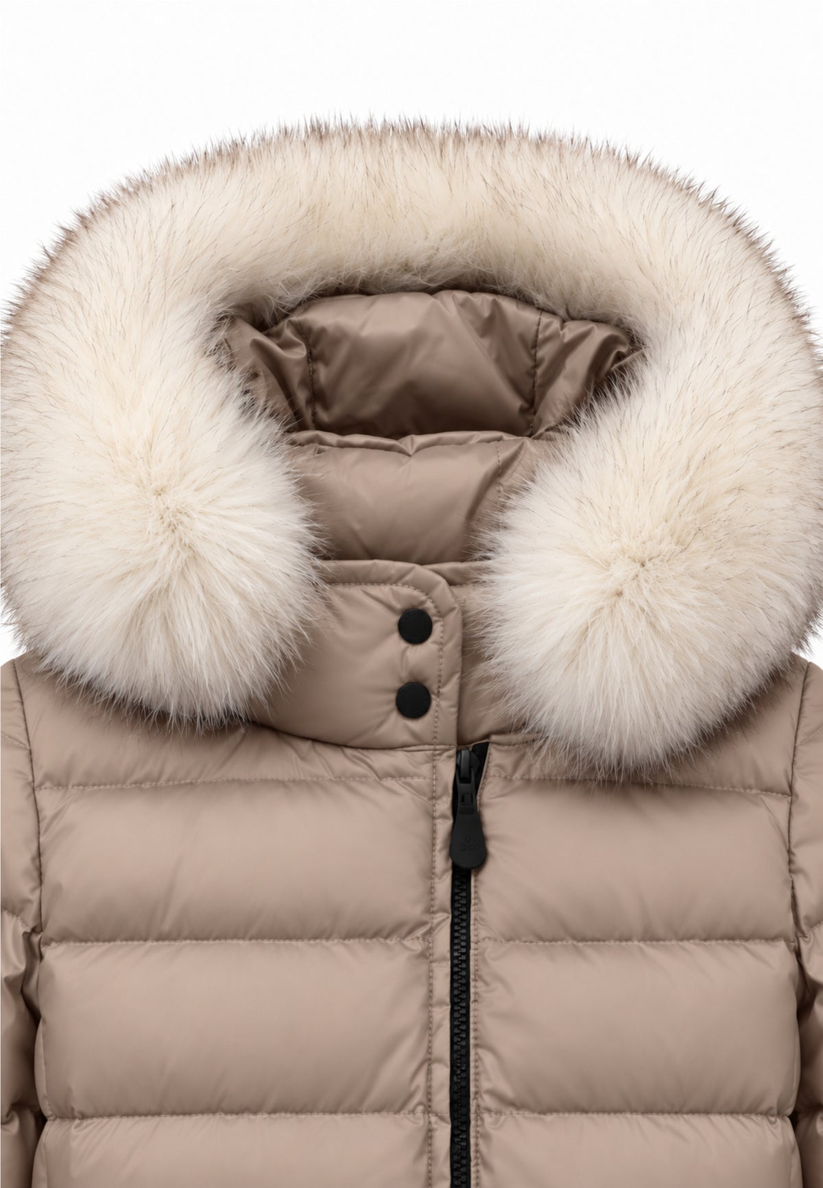 Peuterey GIUBBOTTO BEIGE LUNGO TRAPUNTATO CON DETTAGLIO PELLICCIA Bambine e ragazze SERIOLA MQN 05 FOX FUR KID.BEIGE_