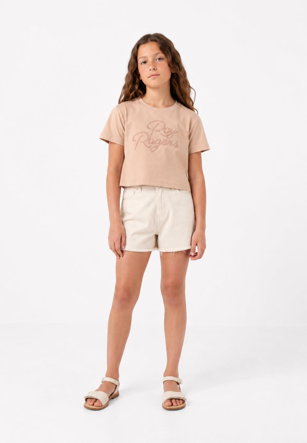 Roy Roger's Tshirt ROSA bambina modello crop Bambine e ragazze RG176.ROSA_