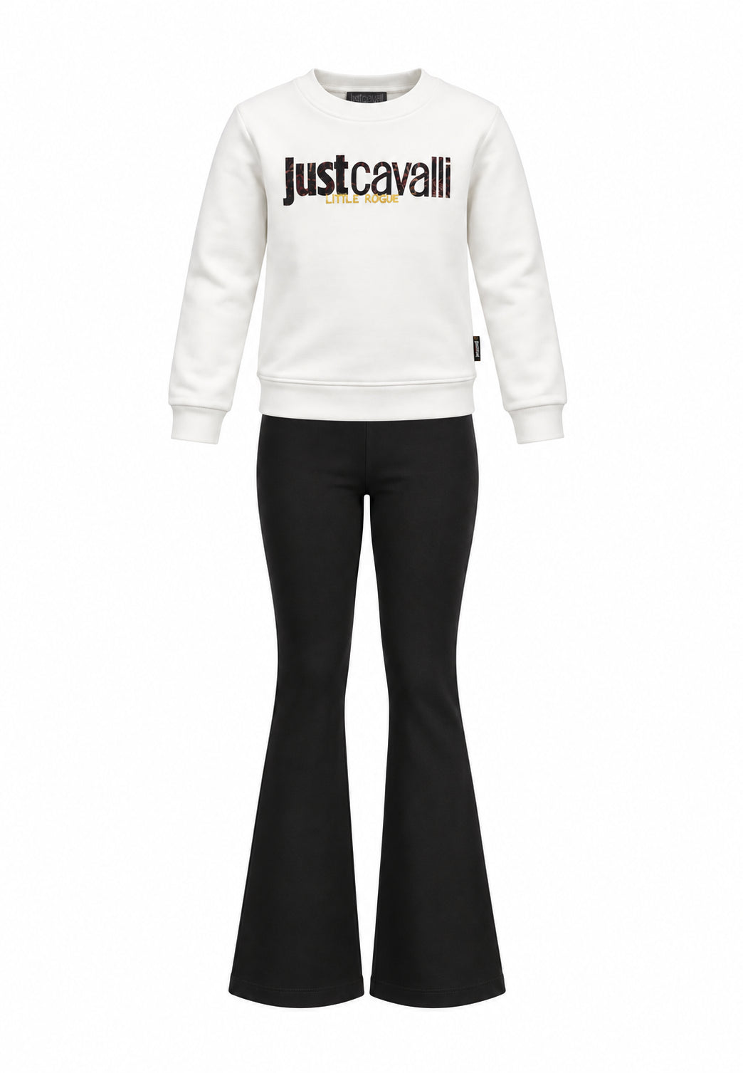 JUST CAVALLI completo BIANCO CON FELPA LOGATA E LEGGINGS Bambine e ragazze jga26168fe.bia_