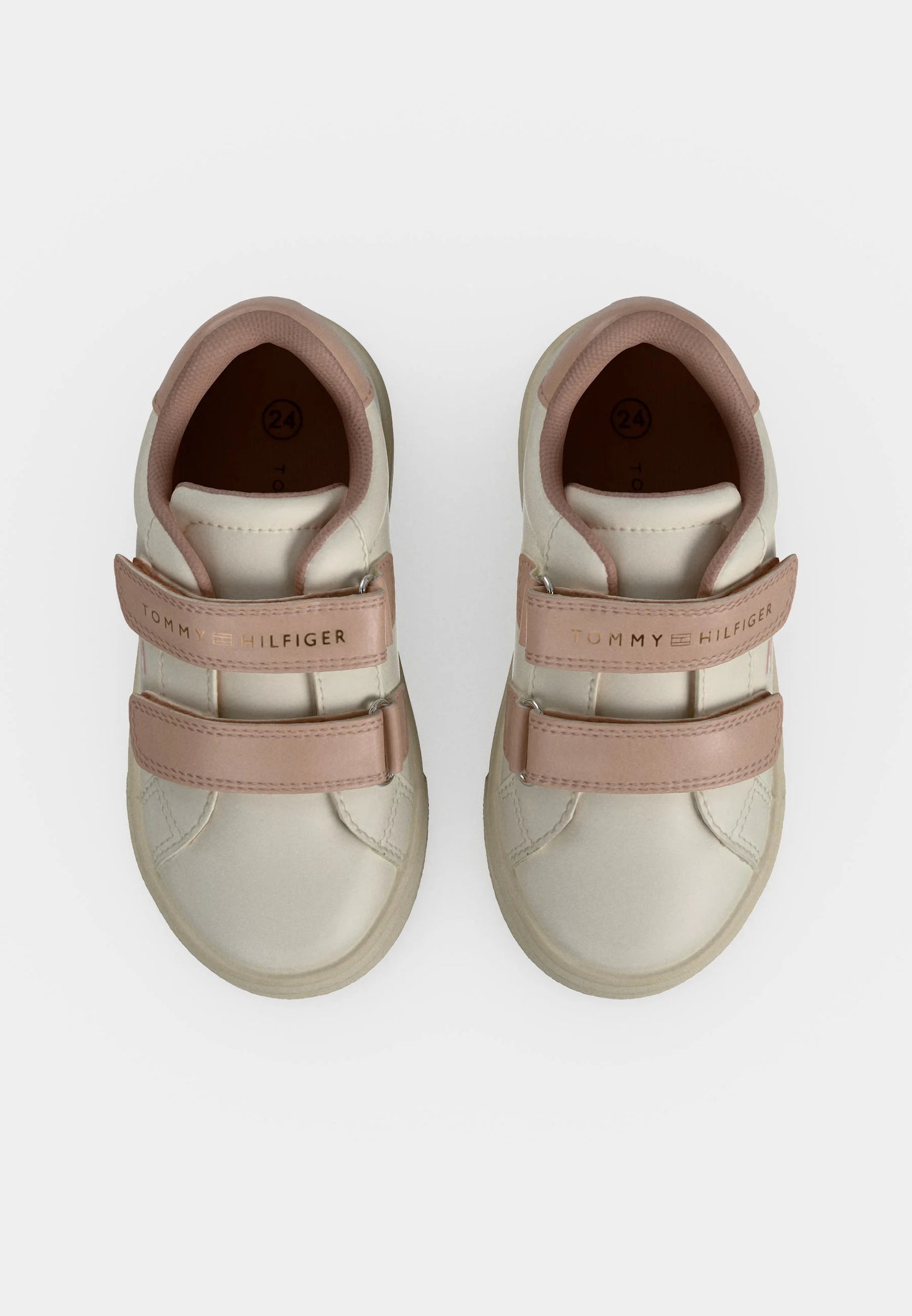 TOMMY HILFIGER SCARPA BIANCA CON STRAPPI E DETTAGLI ROSA Bambine e ragazze F-T1A9-35063-1355A708.BIA_