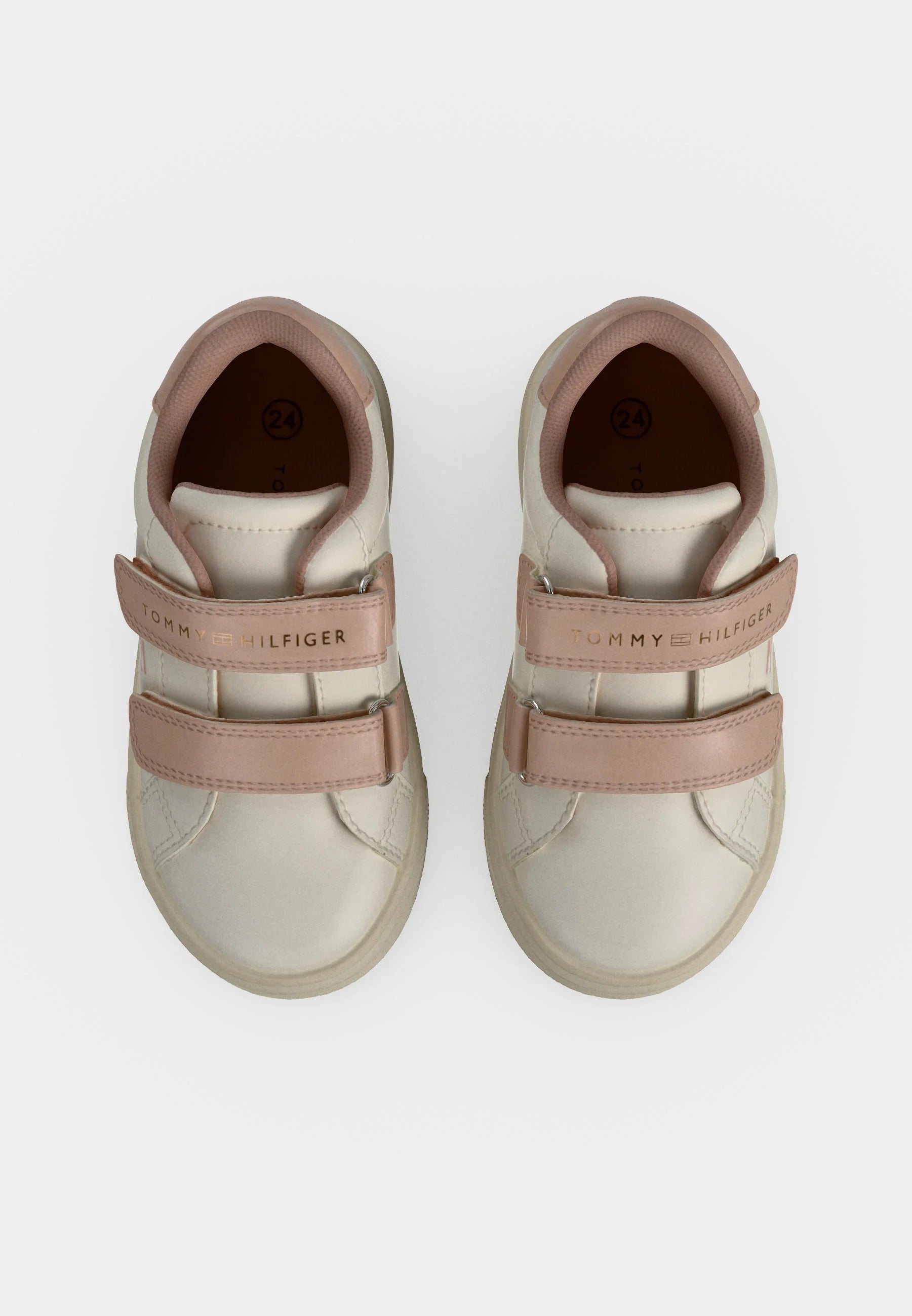 TOMMY HILFIGER SCARPA BIANCA CON STRAPPI E DETTAGLI ROSA Bambine e ragazze F-T1A9-35063-1355A708.BIA_