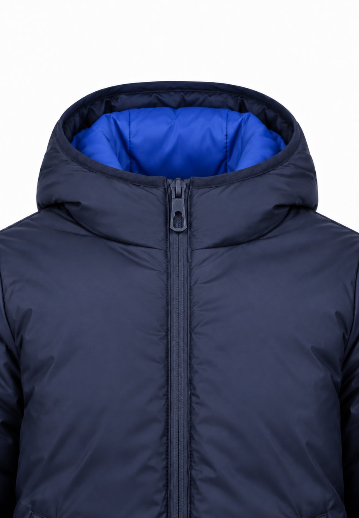 Refrigue GIUBBOTTO BLU DOUBLE FACE CON CAPPUCCIO Bambini e ragazzi 28UXO00058.BLU_
