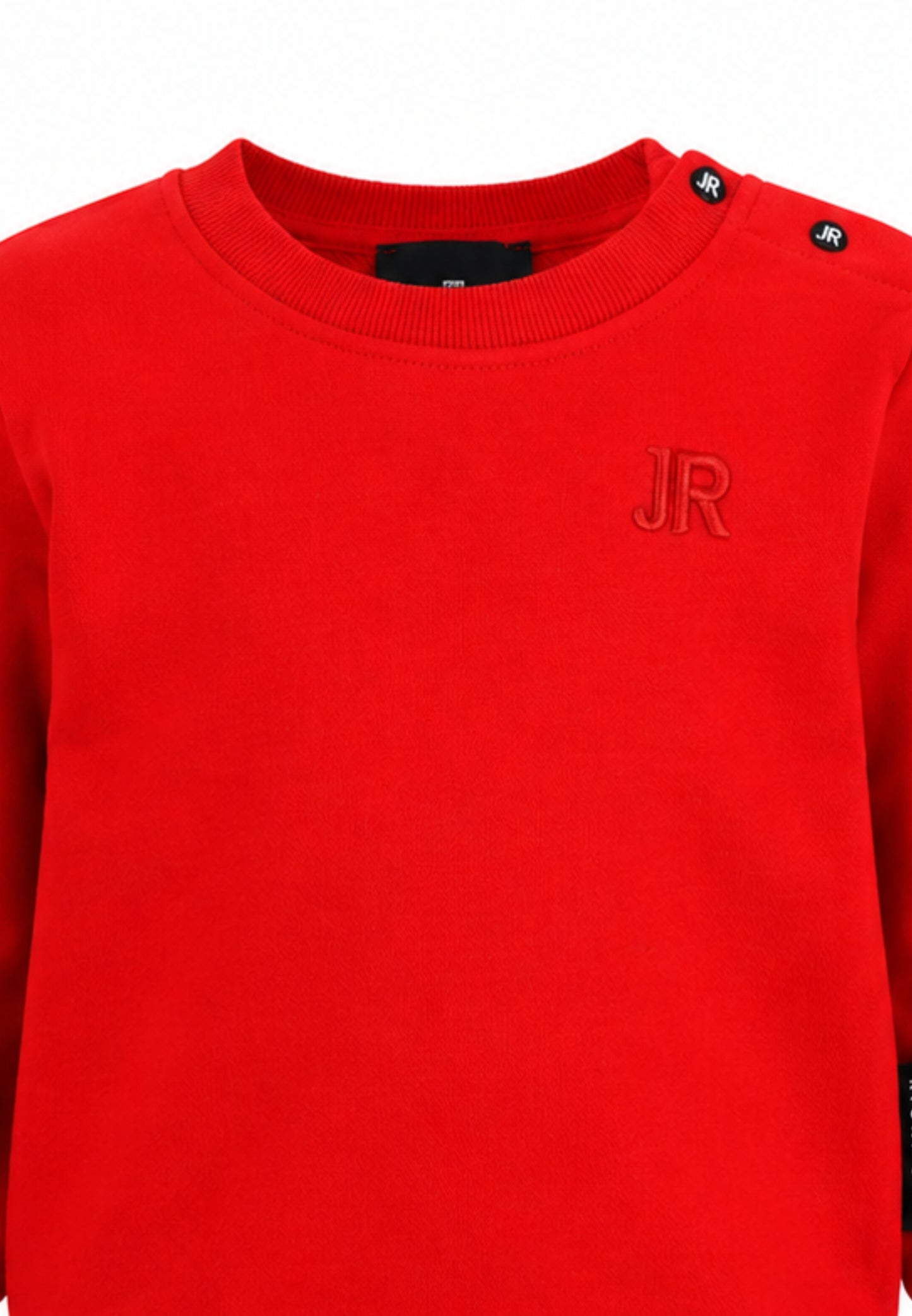 John Richmond felpa ROSSA GIROCOLLO CON LOGO RICAMATO TONO SU TONO Bambini e ragazzi ria26060fe.ro_
