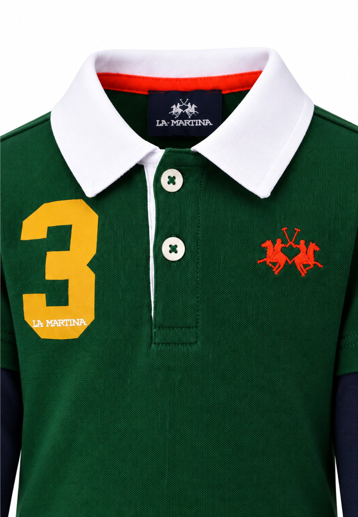 LA MARTINA POLO VERDE COLOR BLOCK Bambini e ragazzi MAB0088.VER_