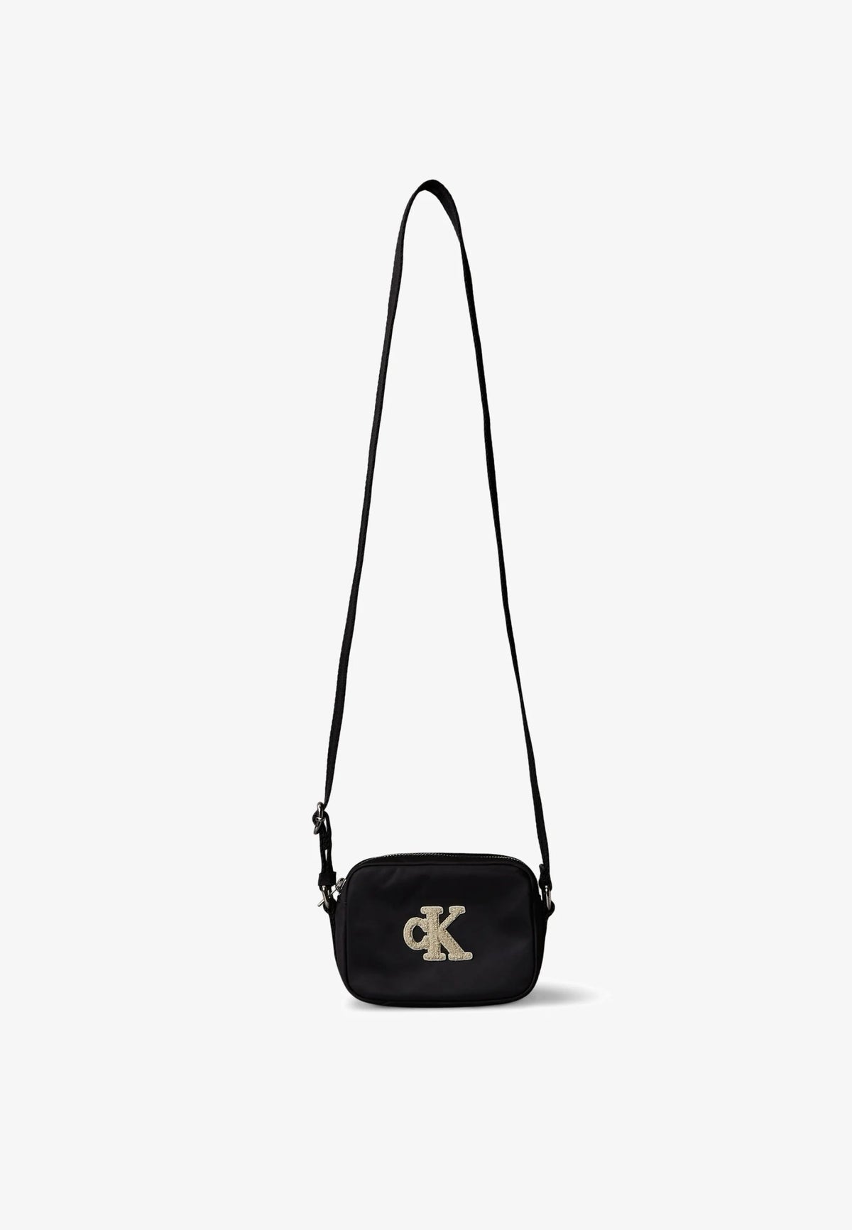 CALVIN KLEIN BORSA tracolla nera logo panna CK Bambine e ragazze IU0IU0075906V.NE_
