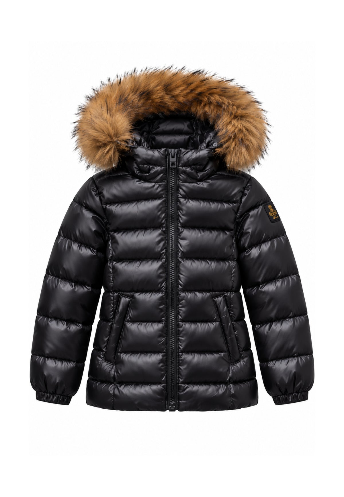 REFRIGIWEAR PIUMINO CON PELLICCIA E LOGO SUL BRACCIO Bambine e ragazze RG2606CW26_