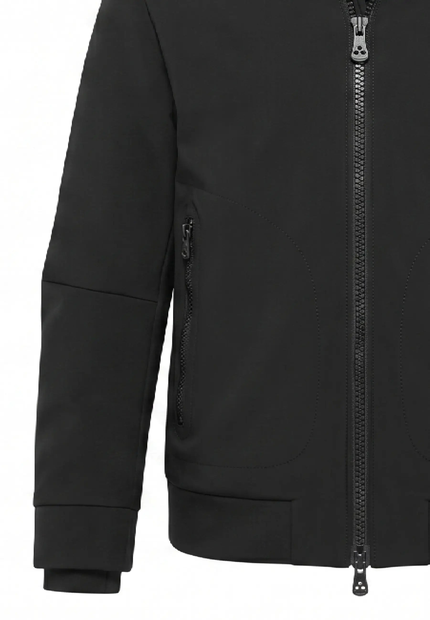 Peuterey GIUBBOTTO NERO SOFT SHELL CON CAPPUCCIO Bambini e ragazzi LOGE SRTR GRS 04 KID.NE_