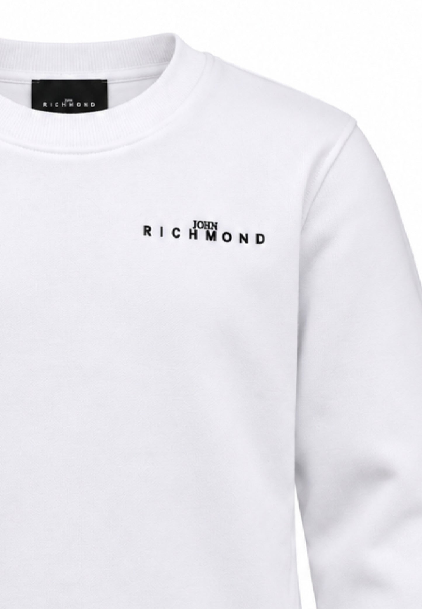 John Richmond FELPA BIANCA A GIROCOLLO CON MINI LOGO SUL CUORE Bambini e ragazzi rba26176fe.bia_