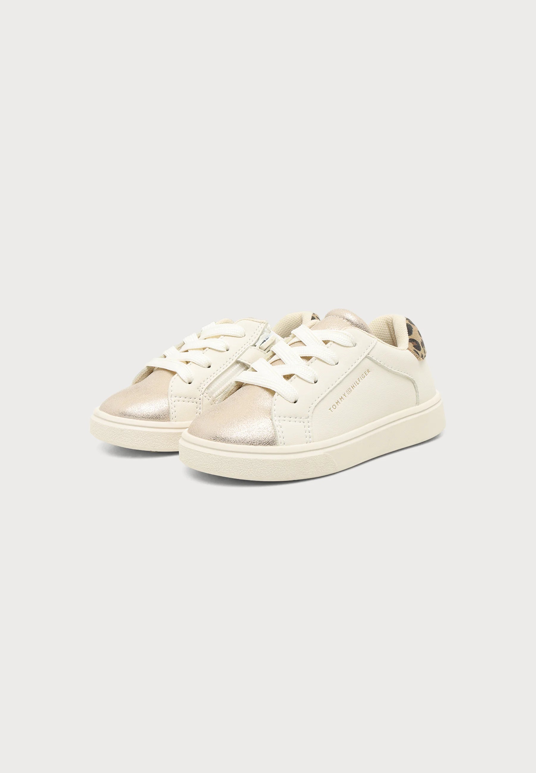 TOMMY HILFIGER SCARPA BIANCA CON LACCI E DETTAGLIO MACULATO Bambine e ragazze D-T1A9-35064-0826Y628.BIA_