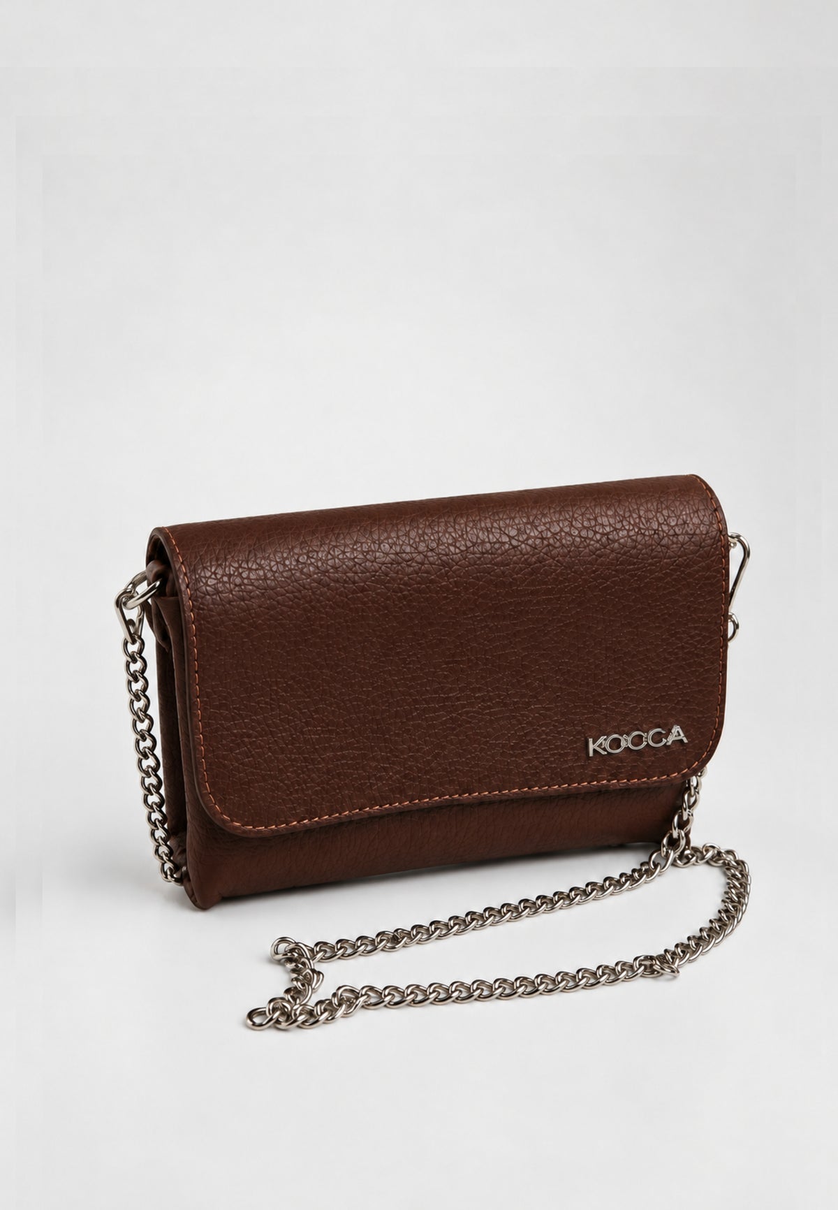 Kocca borsa marrone con tracolla a catenina e manico Bambine e ragazze yenna.marro_