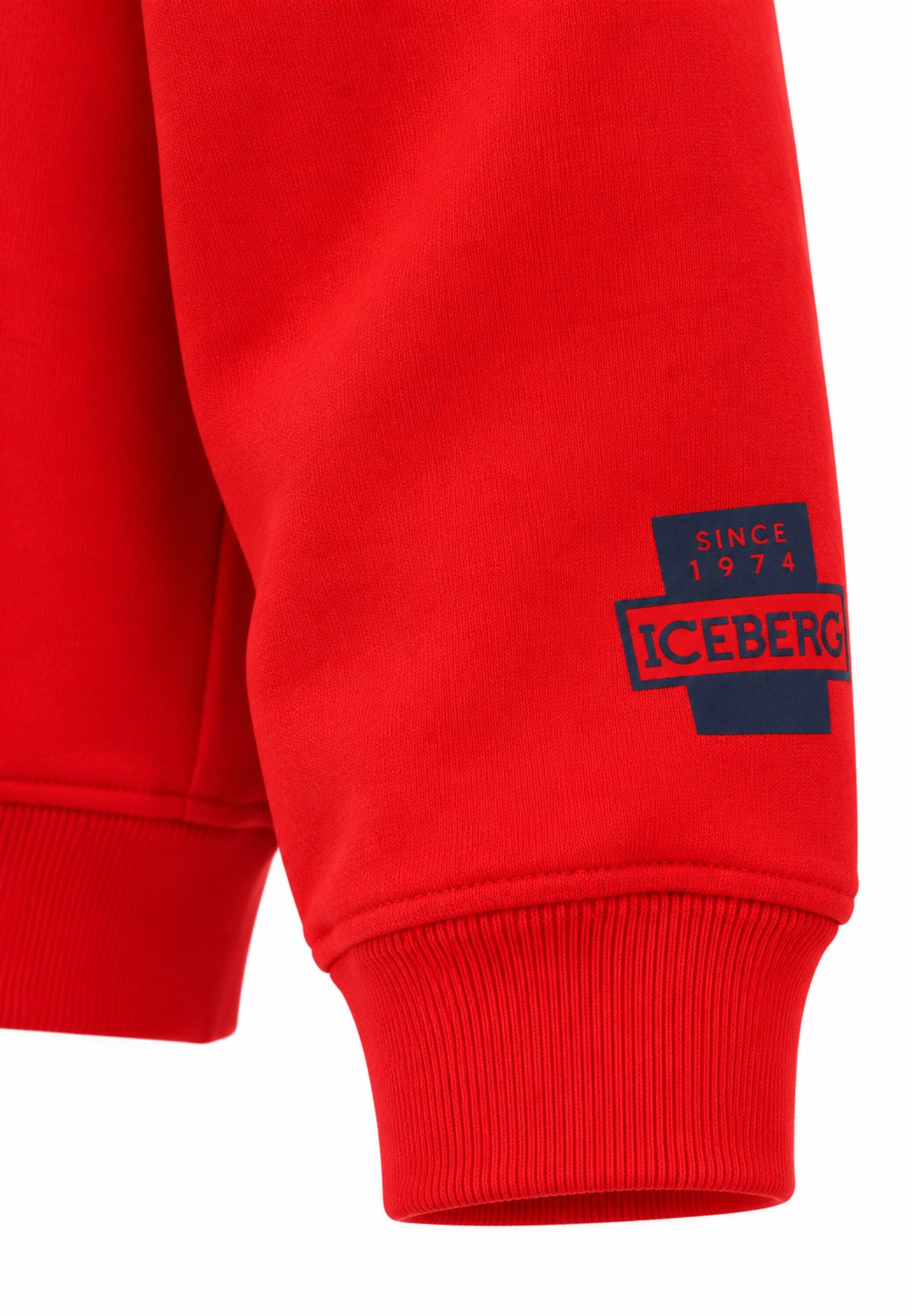 ICEBERGS FELPA ROSSA CON CAPPUCCIO LOGO COLLEGE Bambini e ragazzi MFICE7316J.RO_