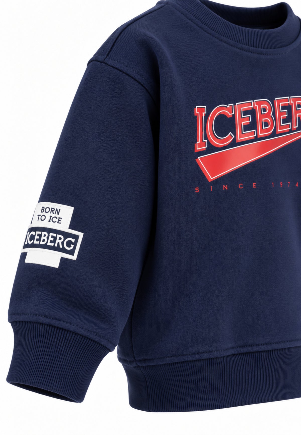 ICEBERGS FELPA BLU CON LOGO CENTRALE Bambini e ragazzi MFICE7330B.BLU_