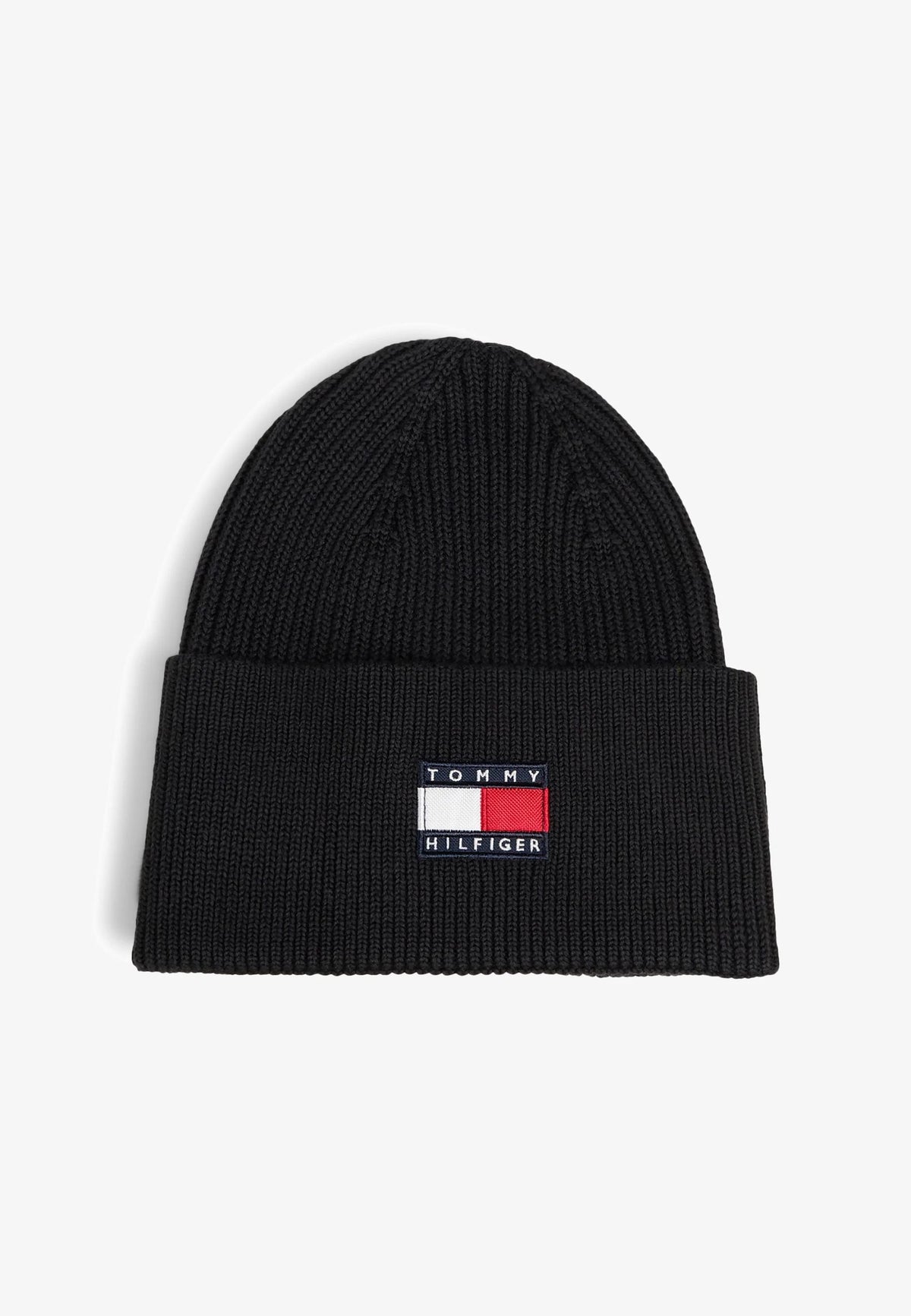 TOMMY HILFIGER CAPPELLO NERO IN MAGLIA A COSTINE Bambini e ragazzi KA0KA00119BDS.NE_