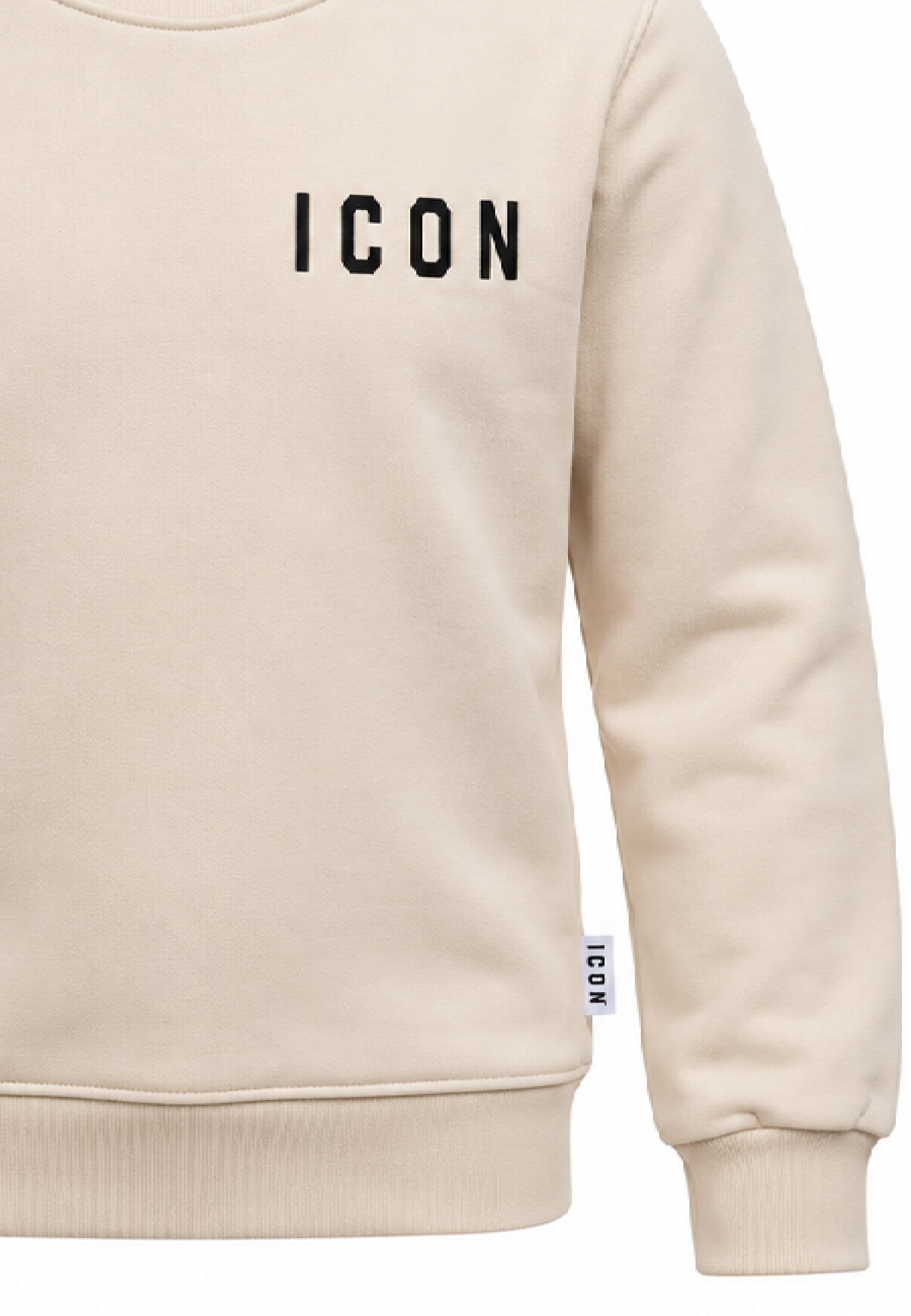 ICON FELPA panna girocollo con logo nero Bambini e ragazzi ibsw001531.panna_